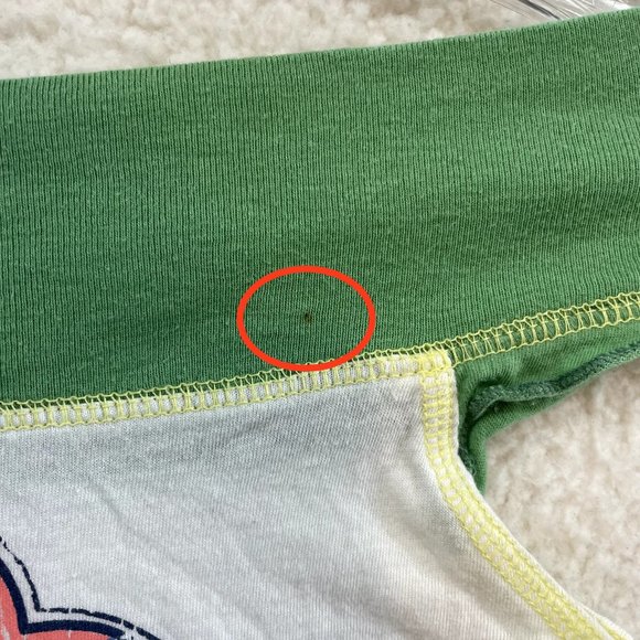 Y2K 2000s Vintage Hollister White Hawaii Surfer Graphic Off Shoulder Top XS S - Picture 4 of 9